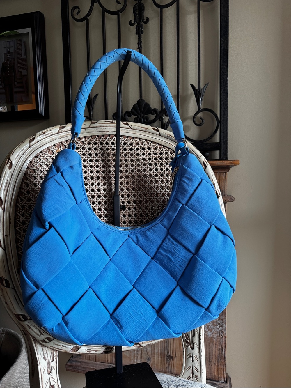 Jason Wu Bright Blue Woven Hobo Shoulder Bag